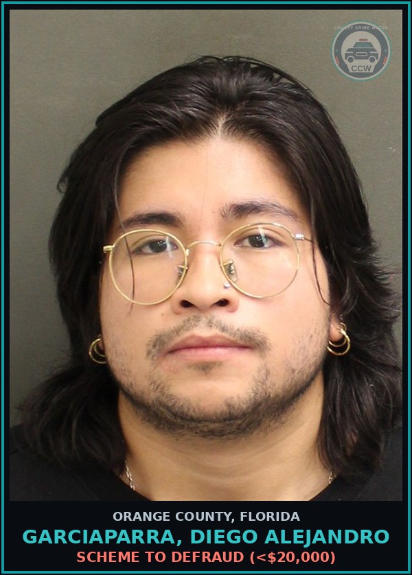 Booking mugshot of GARCIAPARRA, DIEGO ALEJANDRO in Orange County