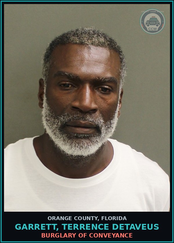 Booking mugshot of GARRETT, TERRENCE DETAVEUS in Orange County