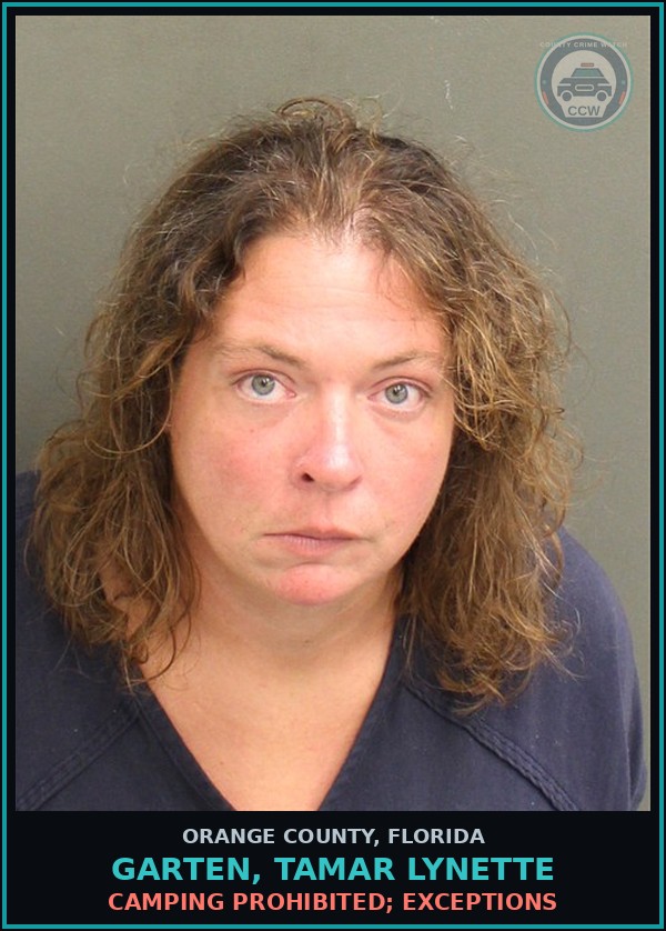 Booking mugshot of GARTEN, TAMAR LYNETTE in Orange County