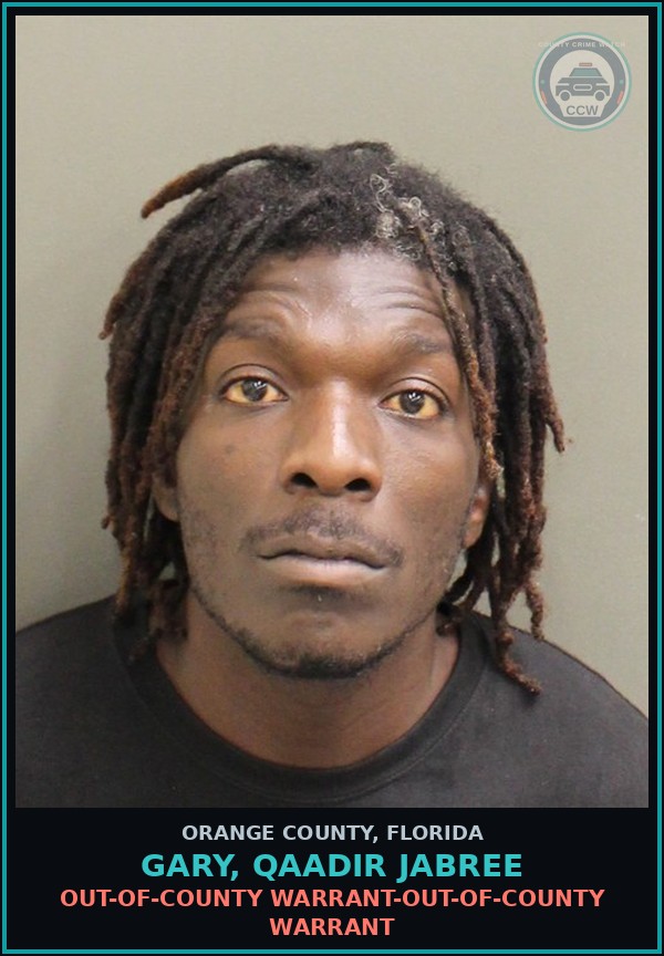 Booking mugshot of GARY, QAADIR JABREE in Orange County