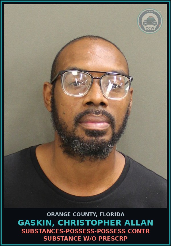 Booking mugshot of GASKIN, CHRISTOPHER ALLAN in Orange County