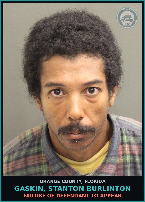 Booking mugshot of GASKIN, STANTON BURLINTON in Orange County