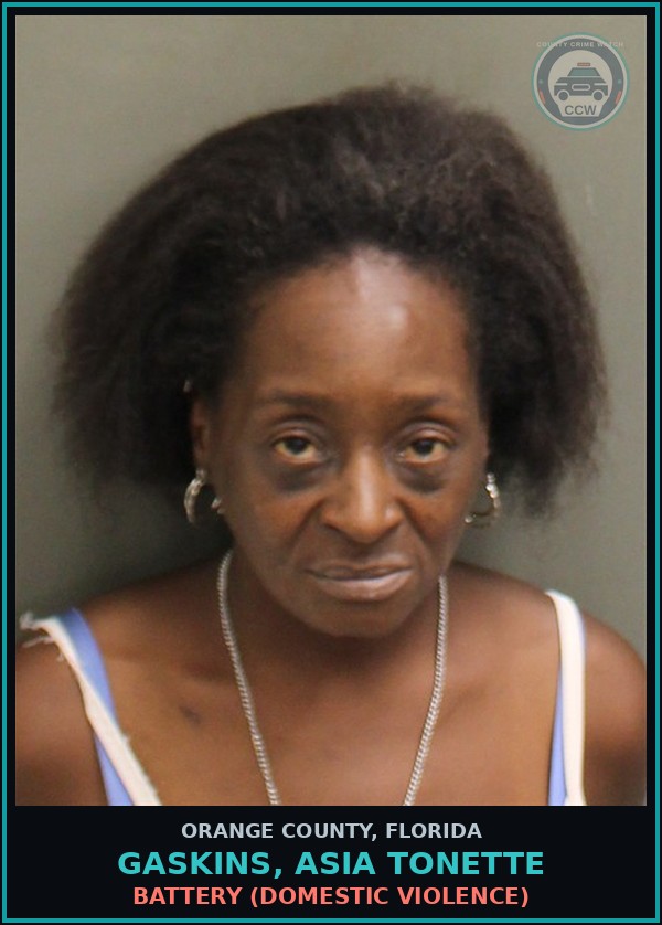 Booking mugshot of GASKINS, ASIA TONETTE in Orange County