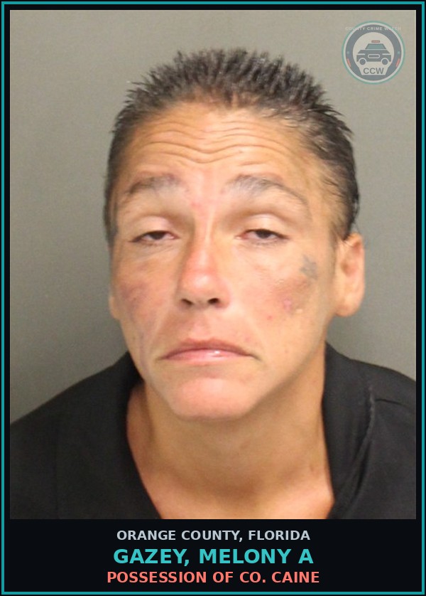 Booking mugshot of GAZEY, MELONY A in Orange County
