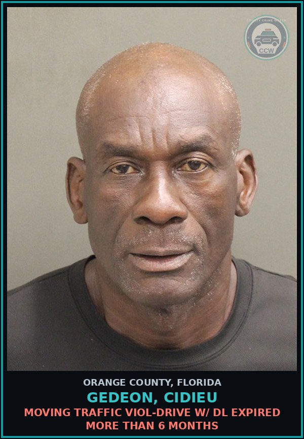 Booking mugshot of GEDEON, CIDIEU in Orange County