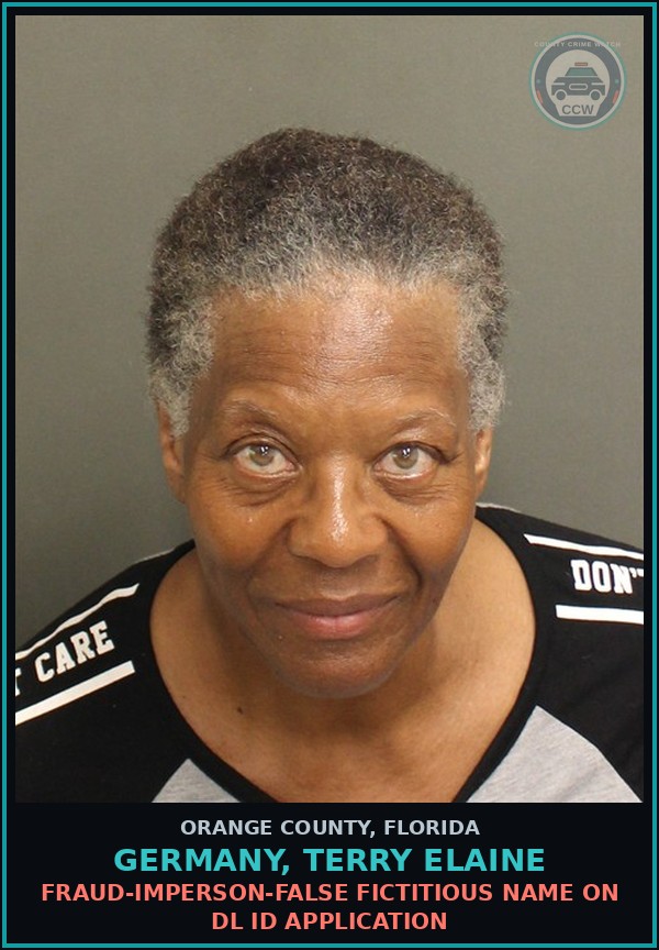 Booking mugshot of GERMANY, TERRY ELAINE in Orange County