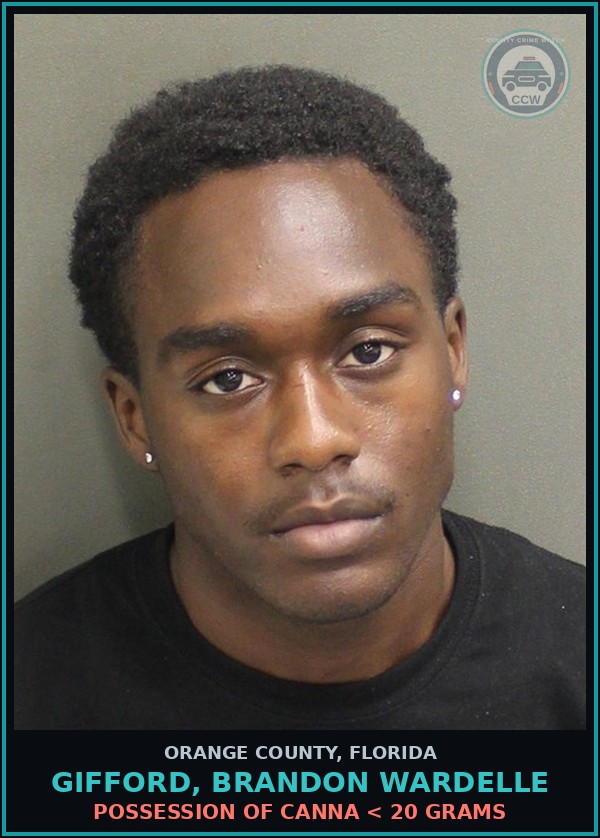 Booking mugshot of GIFFORD, BRANDON WARDELLE in Orange County