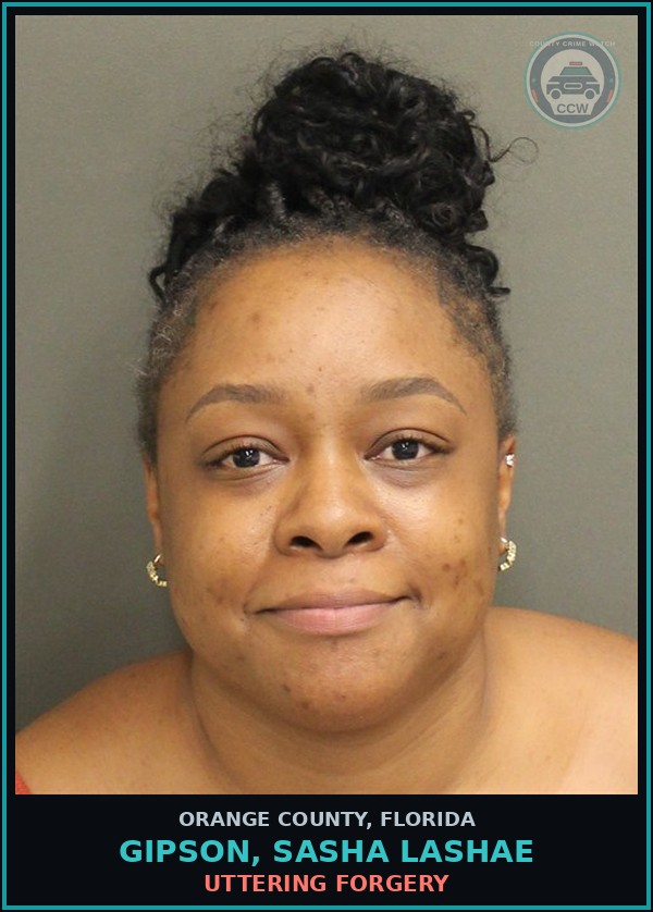 Booking mugshot of GIPSON, SASHA LASHAE in Orange County