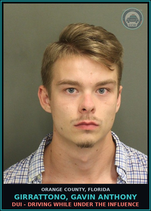 Booking mugshot of GIRRATTONO, GAVIN ANTHONY in Orange County
