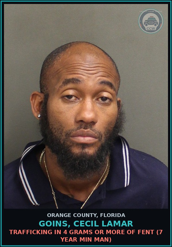 Booking mugshot of GOINS, CECIL LAMAR in Orange County