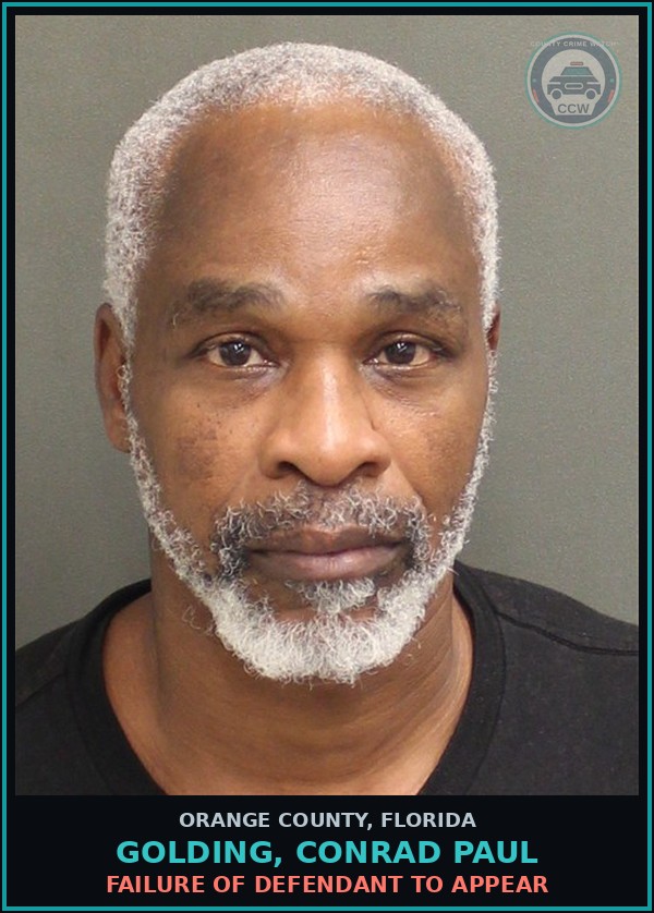Booking mugshot of GOLDING, CONRAD PAUL in Orange County