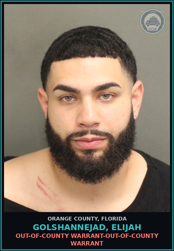 Booking mugshot of GOLSHANNEJAD, ELIJAH in Orange County