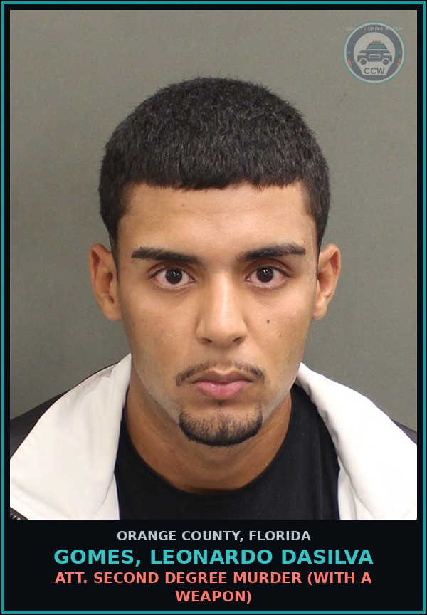 Booking mugshot of GOMES, LEONARDO DASILVA in Orange County