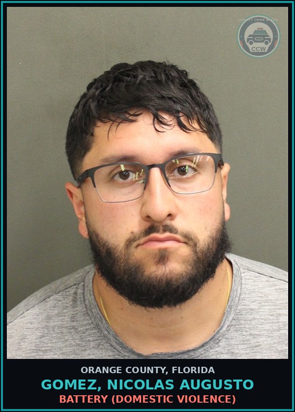 Booking mugshot of GOMEZ, NICOLAS AUGUSTO in Orange County