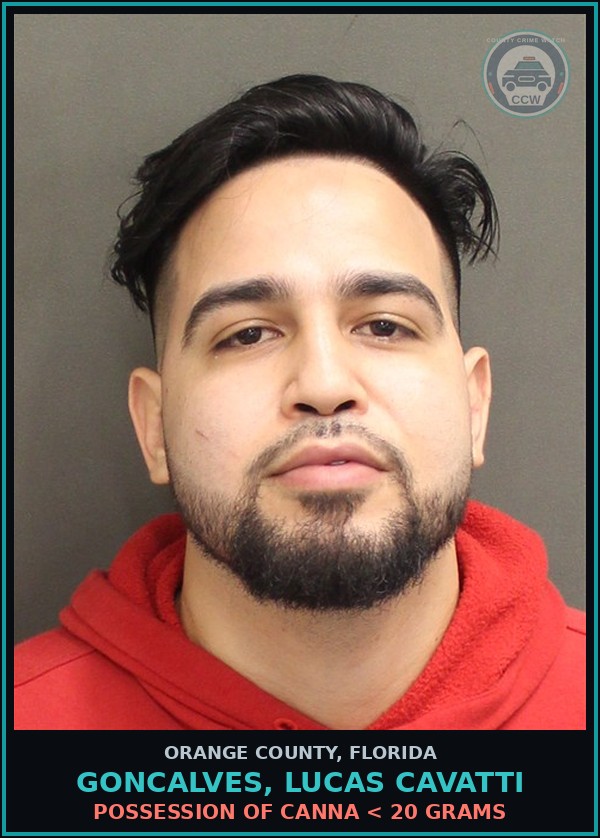 Booking mugshot of GONCALVES, LUCAS CAVATTI in Orange County