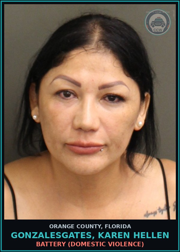 Booking mugshot of GONZALESGATES, KAREN HELLEN in Orange County