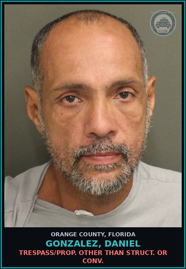 Booking mugshot of GONZALEZ, DANIEL in Orange County