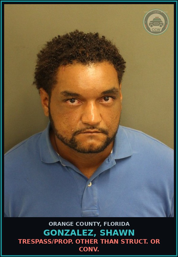 Booking mugshot of GONZALEZ, SHAWN in Orange County