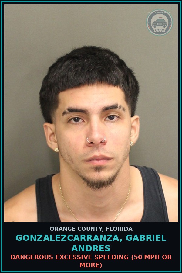 Booking mugshot of GONZALEZCARRANZA, GABRIEL ANDRES in Orange County