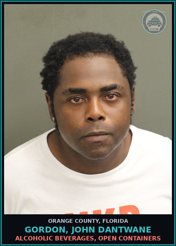 Booking mugshot of GORDON, JOHN DANTWANE in Orange County
