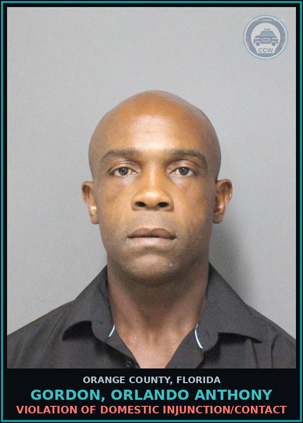 Booking mugshot of GORDON, ORLANDO ANTHONY in Orange County