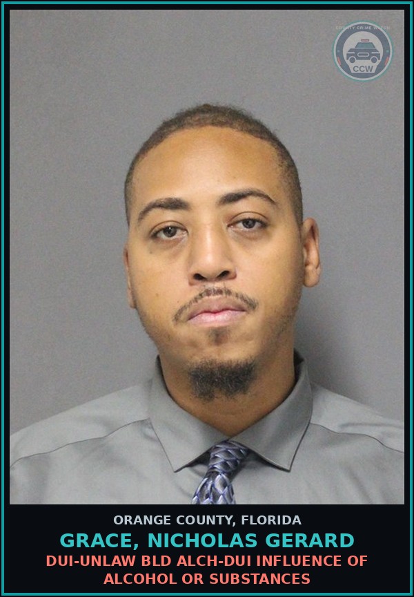 Booking mugshot of GRACE, NICHOLAS GERARD in Orange County