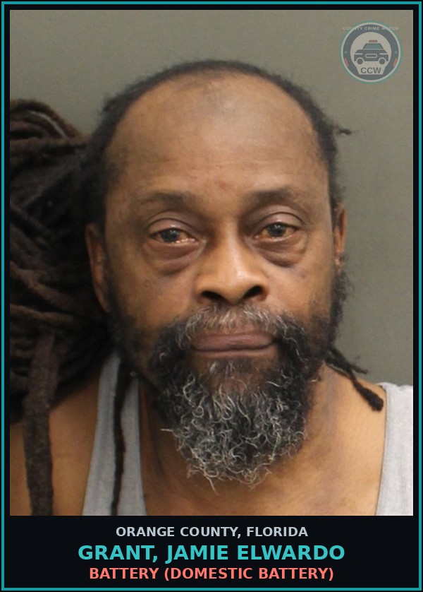 Booking mugshot of GRANT, JAMIE ELWARDO in Orange County