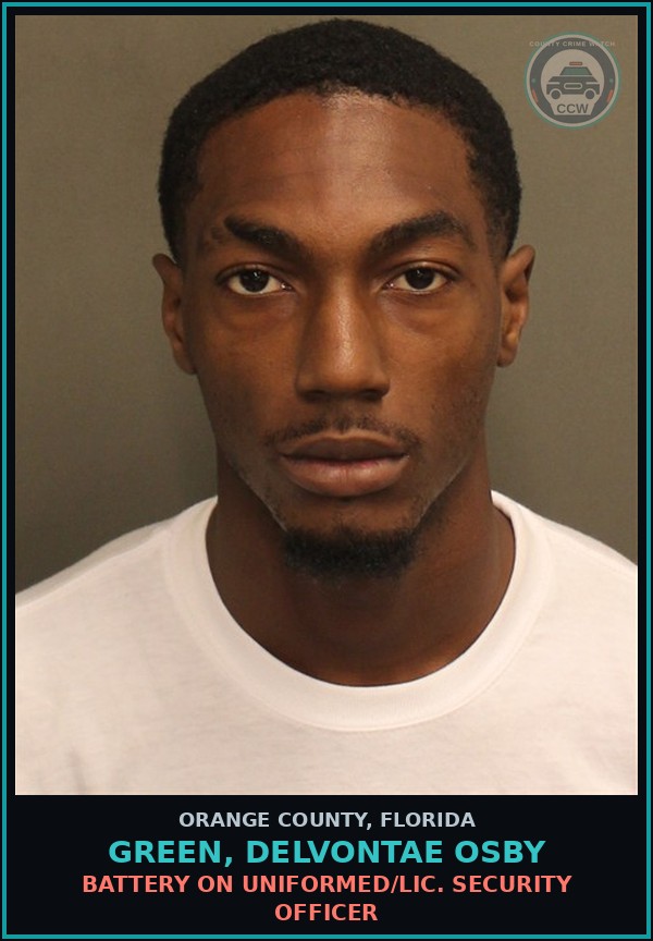 Booking mugshot of GREEN, DELVONTAE OSBY in Orange County