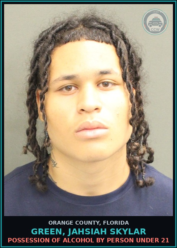 Booking mugshot of GREEN, JAHSIAH SKYLAR in Orange County