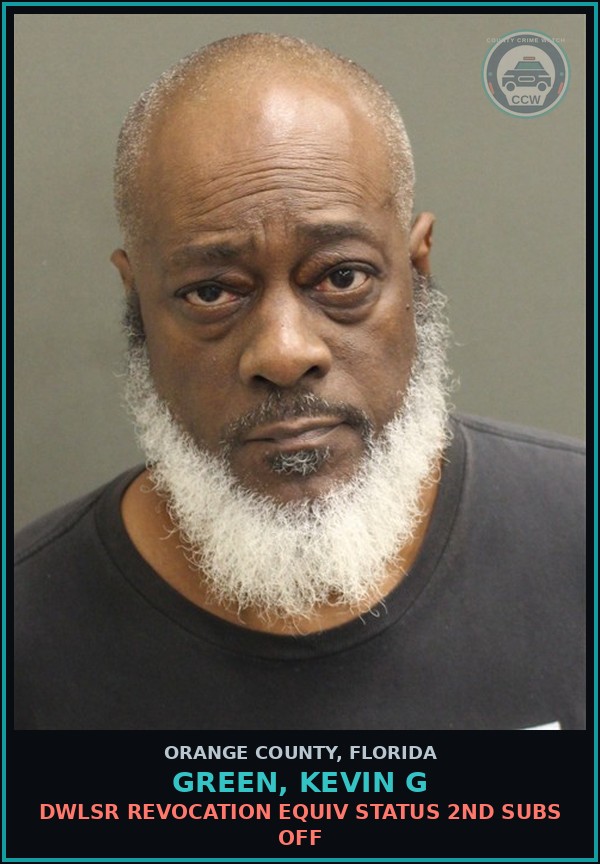 Booking mugshot of GREEN, KEVIN G in Orange County