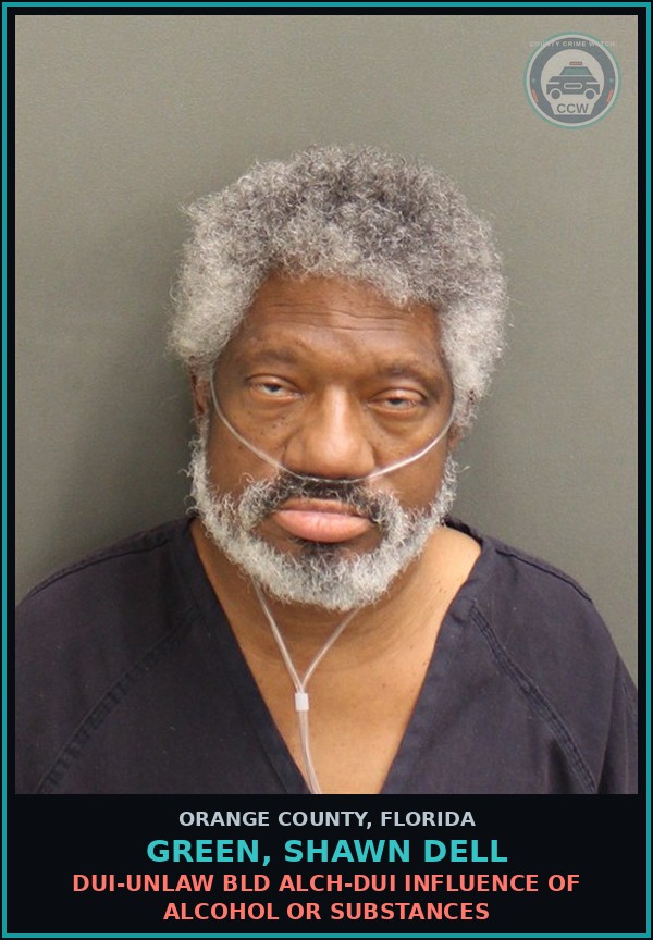 Booking mugshot of GREEN, SHAWN DELL in Orange County