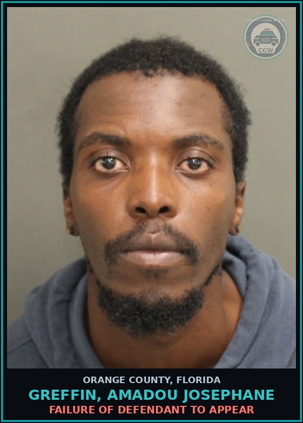 Booking mugshot of GREFFIN, AMADOU JOSEPHANE in Orange County