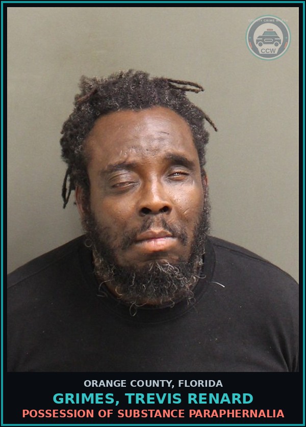 Booking mugshot of GRIMES, TREVIS RENARD in Orange County