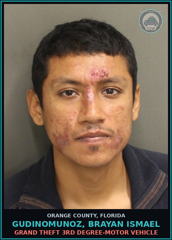 Booking mugshot of GUDINOMUNOZ, BRAYAN ISMAEL in Orange County