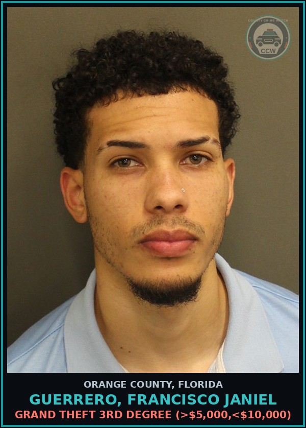 Booking mugshot of GUERRERO, FRANCISCO JANIEL in Orange County