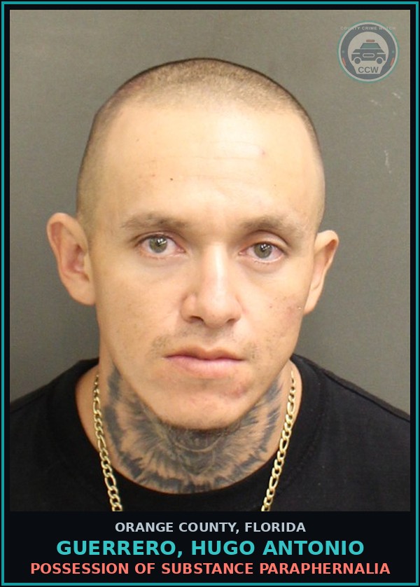 Booking mugshot of GUERRERO, HUGO ANTONIO in Orange County