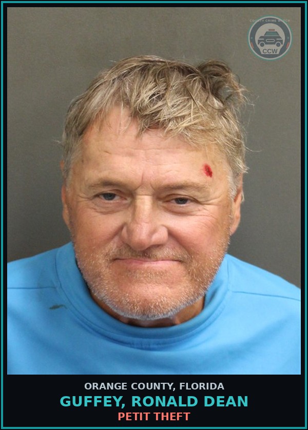 Booking mugshot of GUFFEY, RONALD DEAN in Orange County