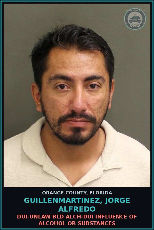 Booking mugshot of GUILLENMARTINEZ, JORGE ALFREDO in Orange County