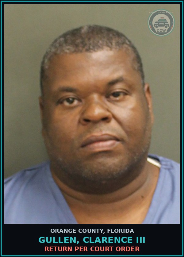 Booking mugshot of GULLEN, CLARENCE III in Orange County