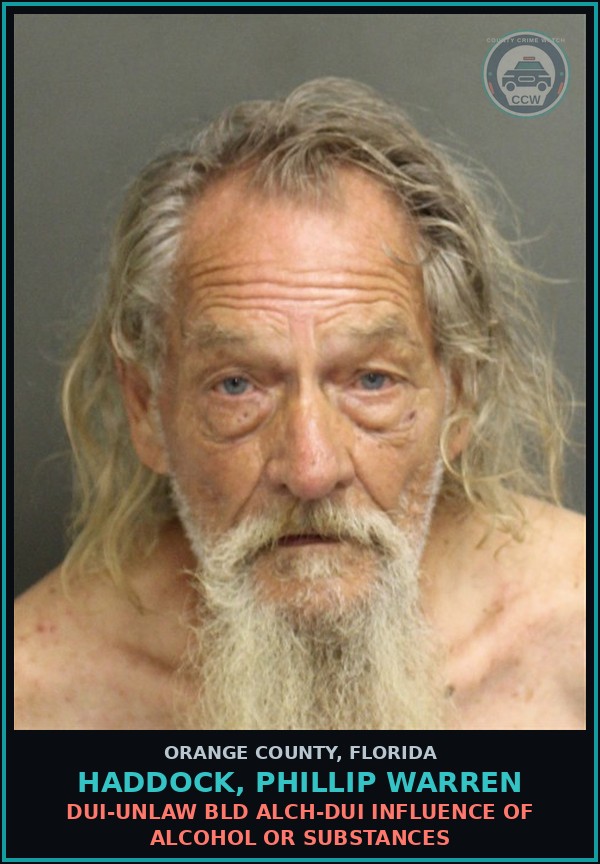 Booking mugshot of HADDOCK, PHILLIP WARREN in Orange County