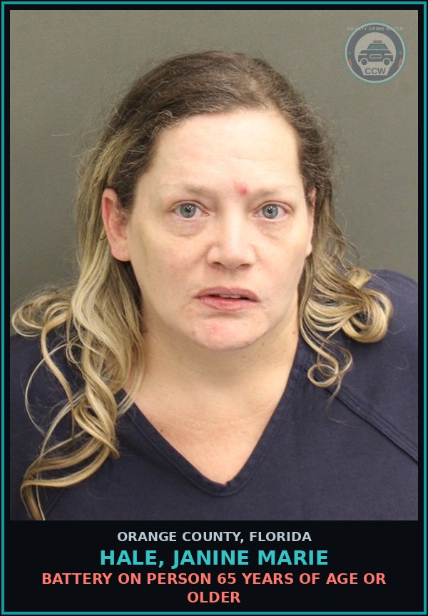 Booking mugshot of HALE, JANINE MARIE in Orange County