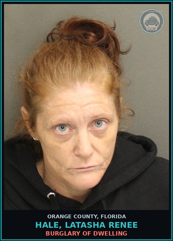Booking mugshot of HALE, LATASHA RENEE in Orange County