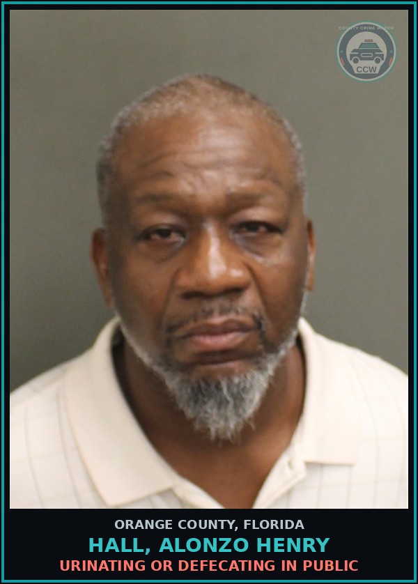 Booking mugshot of HALL, ALONZO HENRY in Orange County