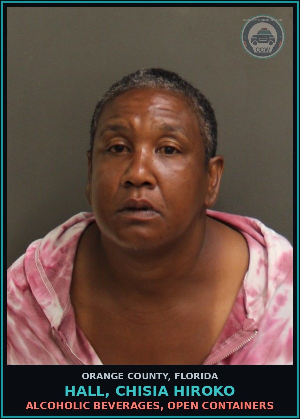 Booking mugshot of HALL, CHISIA HIROKO in Orange County
