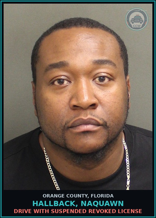 Booking mugshot of HALLBACK, NAQUAWN in Orange County