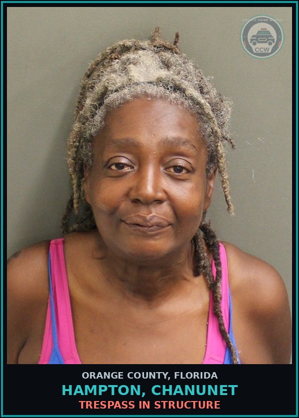 Booking mugshot of HAMPTON, CHANUNET in Orange County