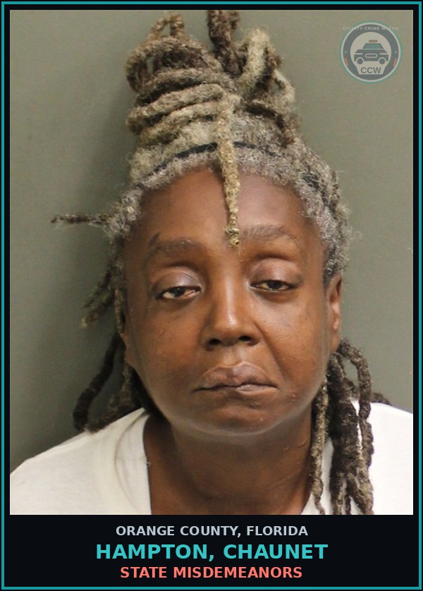 Booking mugshot of HAMPTON, CHAUNET in Orange County