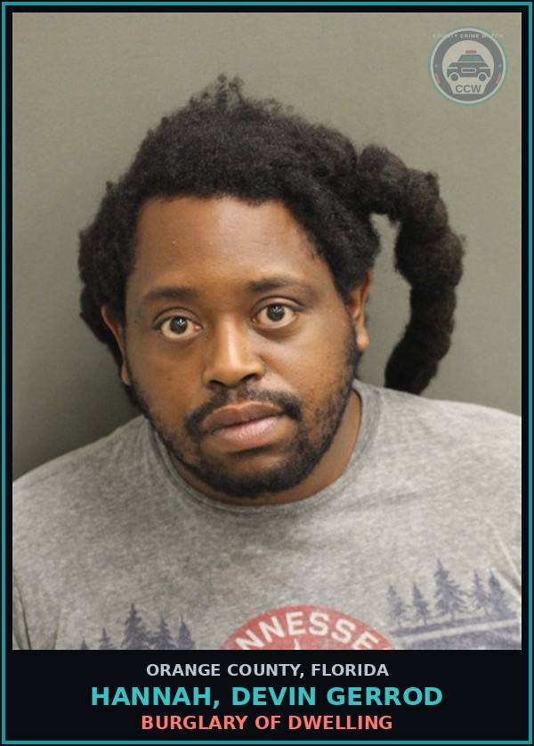 Booking mugshot of HANNAH, DEVIN GERROD in Orange County