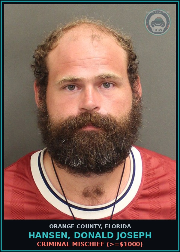 Booking mugshot of HANSEN, DONALD JOSEPH in Orange County
