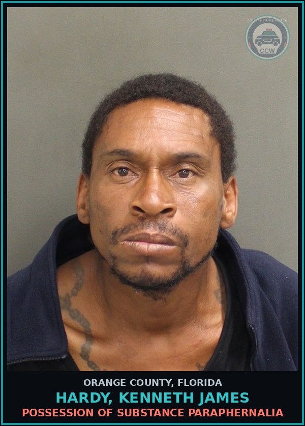 Booking mugshot of HARDY, KENNETH JAMES in Orange County
